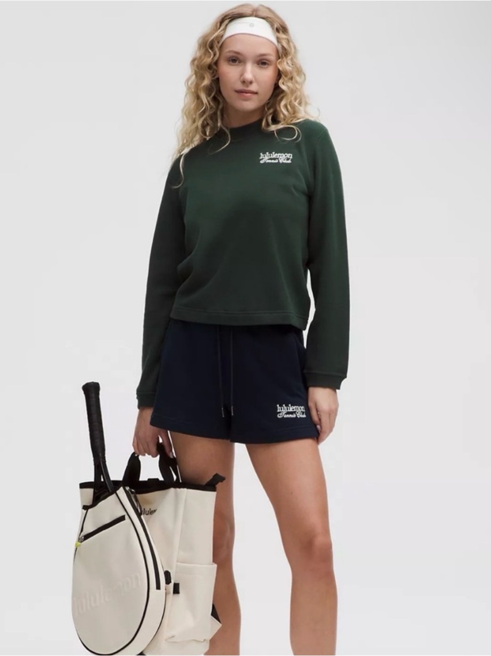 NWT Lululemon Cotton French Terry Crewneck - Tennis Club XL - Picture 2 of 9